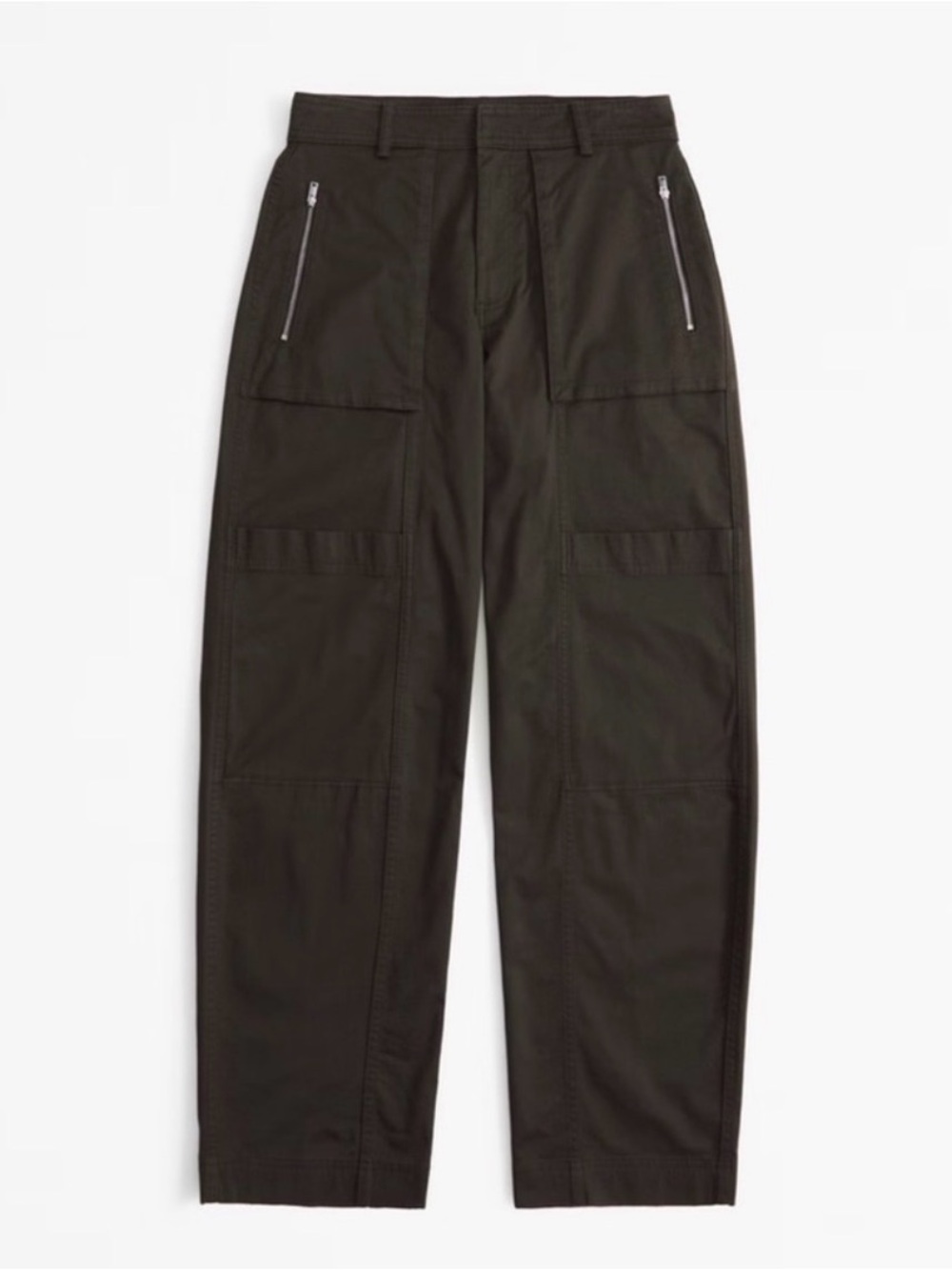 Abercrombie & Fitch Mid Rise Barrel Utility Pant, Green Size 26 - Picture 3 of 7